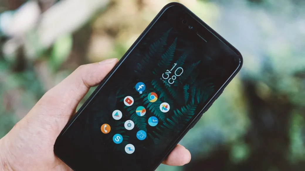 smartphone showing a secure password vault app