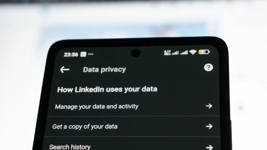 smartphone showing a social media profile settings screen