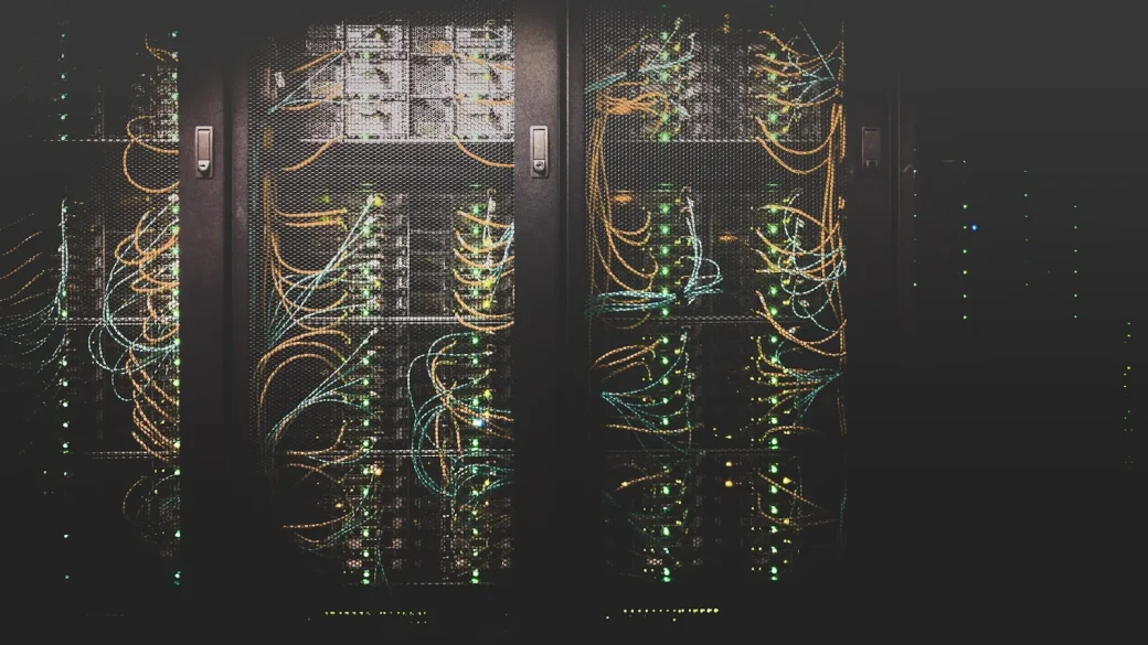 rows of servers storing personal data profiles